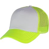 NYFASHION101 Blank Mesh Adjustable Snapback Cotton 6-Panel Trucker Hat Cap