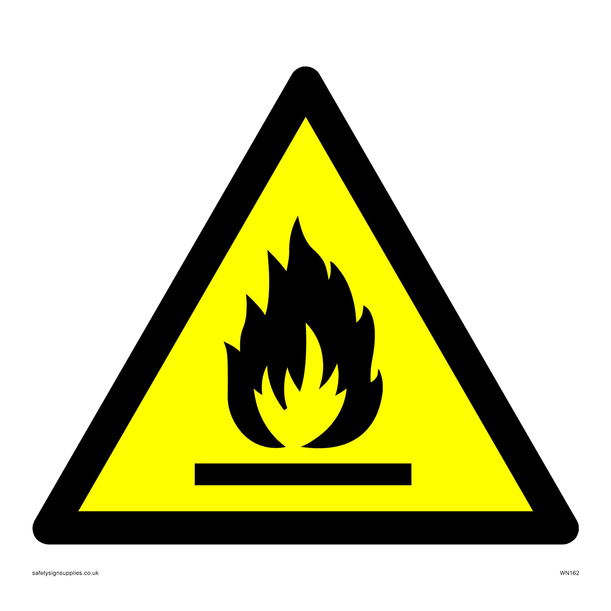 Pack of five - Fire Symbol Only Sign - 150x150mm - S15