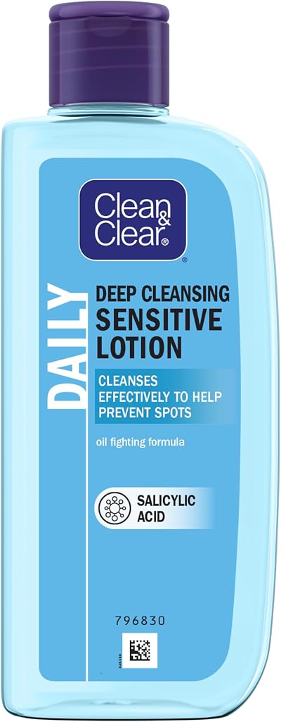 Clean & Clear Deep Cleansing Lotion Sensitive Skin 200ml Salicylic Acid Spot