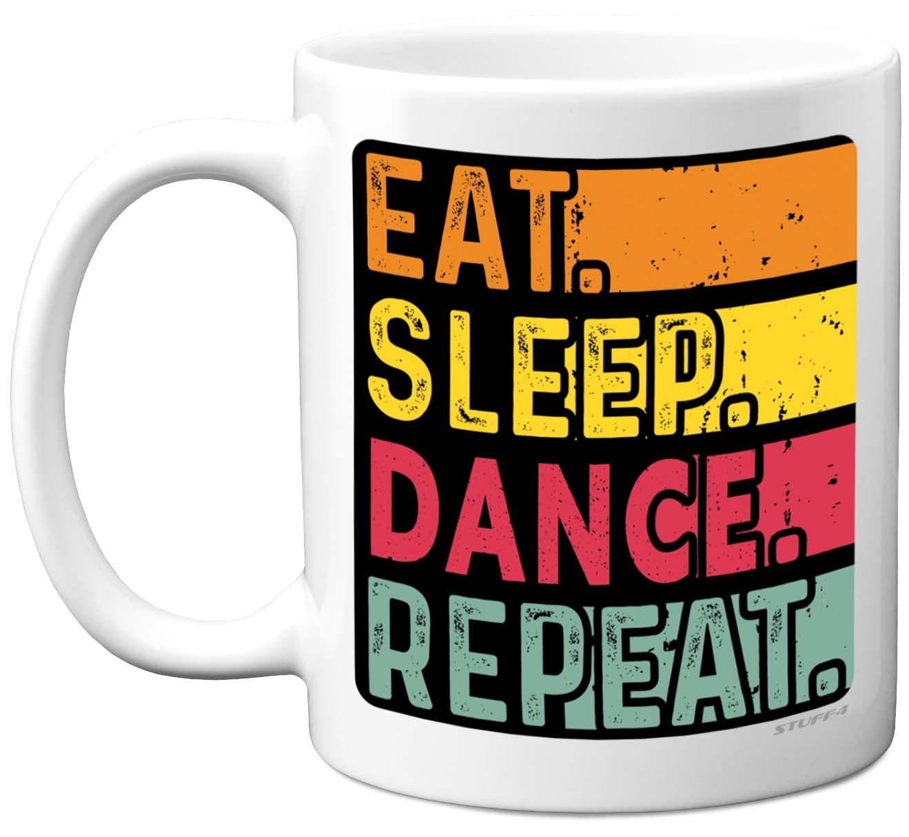 Birthday Mug Gifts for Men Women Him Her - Eat, Sleep, Dance, Repeat - Funny Happy Birthday Present Gift for Disco Party Lovers, 11oz Ceramic Dishwasher Safe Premium Mugs