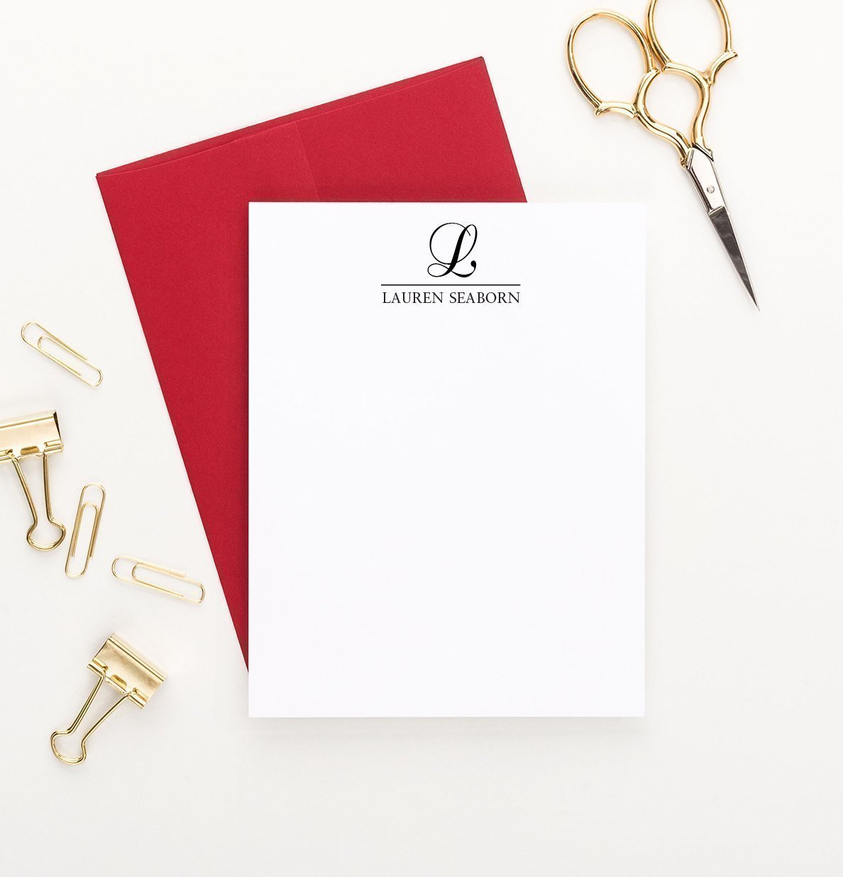 Monogrammed Stationary cards, Monogram Stationery Set