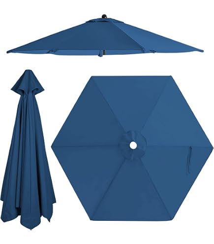Umbrella Replacement Canopy with 6 Ribs Outdoor Patio Replacement Canopy Cover 6.6ft 8.9ft 9.8ft Umbrella Replacement Top for Garden Market (Canopy Only)(Black,2m/6.56ft) : Patio, Lawn & Garden