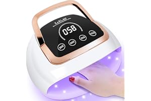 Wisdompark 268W UV LED Nail Lamp, Nail Dryer for Gel Polish, 4 Timers Curing Lamp Professional Nail Light, 66Pcs Uv Beads and Automatic Sensor