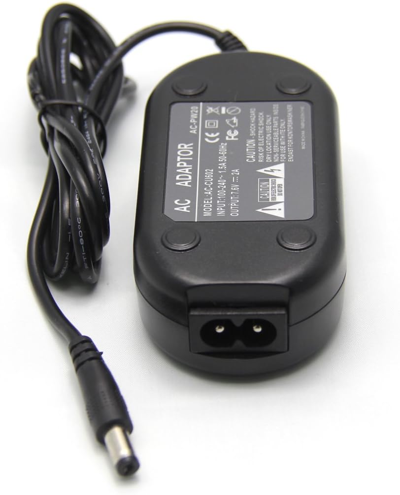 Glorich AC-PW20 replacement AC Power Adapter for Sony Alpha NEX-5 NEX-5A NEX-5C NEX-5CA NEX-5CD NEX-5H NEX-5K NEX-3 NEX-3A NEX-3C NEX-3CA NEX-3CD NEX-3D NEX-3K SLT-A33 A33L SLT-A55 A55V A55VL Cameras - Image 5