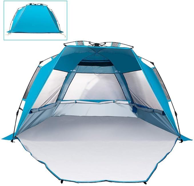 ZZZL Beach Tent, Beach Tent Uv Protection 2.45 X 1.4 X 1