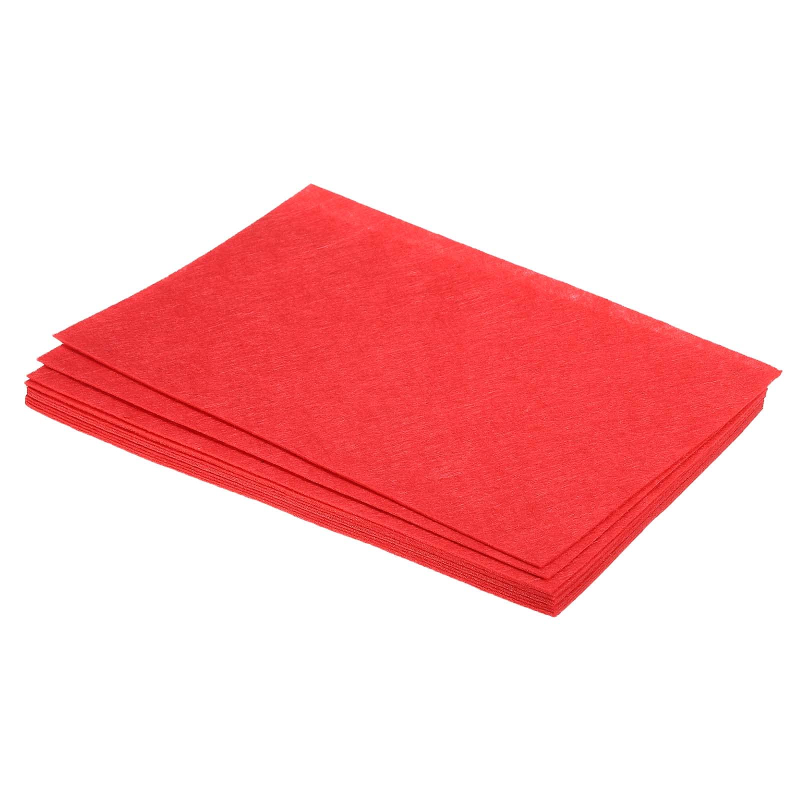 PATIKIL Soft Felt Sheets Fabric Craft Sheets Red 12 Inch x 8 Inch for DIY, Hobby, Decoration Pack of 12