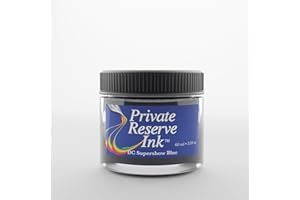 Private Reserve Ink DC Supershow Blue – Premium 60ml Fountain Pen Ink Bottle | Bright Blue with Fast-Drying Formula | Archival Quality & pH-Balanced | Ideal for Creative Writing & Art