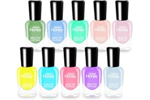 Abitzon NEW Nail Polish Set (10 Bottles) - Non-Toxic Eco-Friendly Easy Peel Off & Quick Dry Water Based Nail Polish