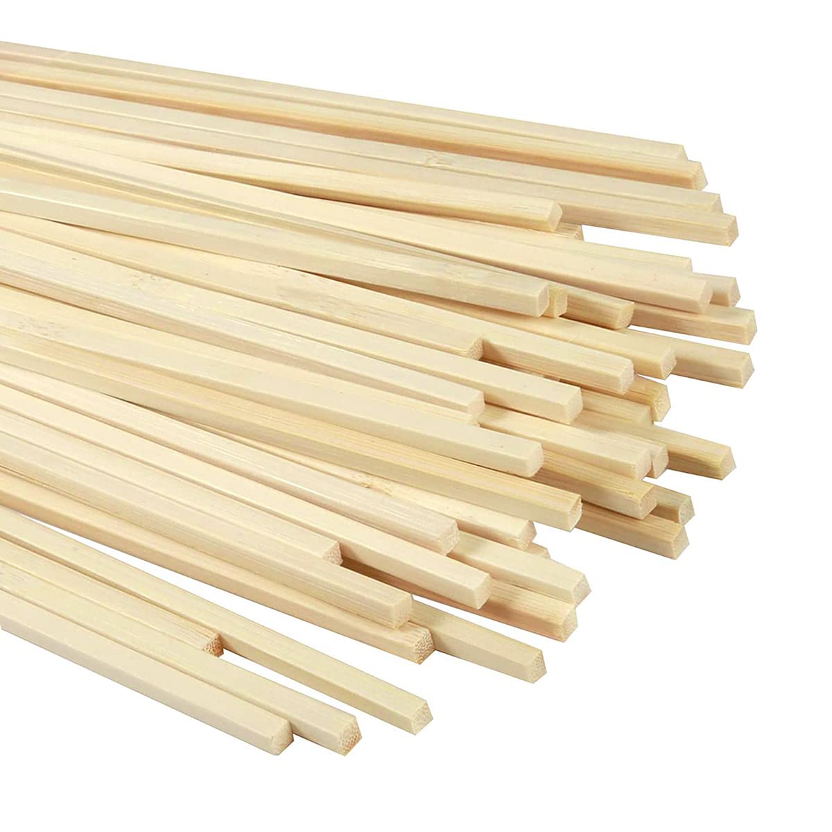 Bamboo Strips,50 pcs Natural Square Bamboo Sticks Wood Strips Wooden Stick Dowel Rods Craft Sticks Lollipop Lolly Stick Pole Wrap Dowelsdowel Rods,for DIY Candy Projects,30cm*5mm