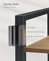 VASAGLE 6-Tier Bookshelf Bookcase 30x80x186 cm Wheat Brown Ink Black LLS082B48 view 5