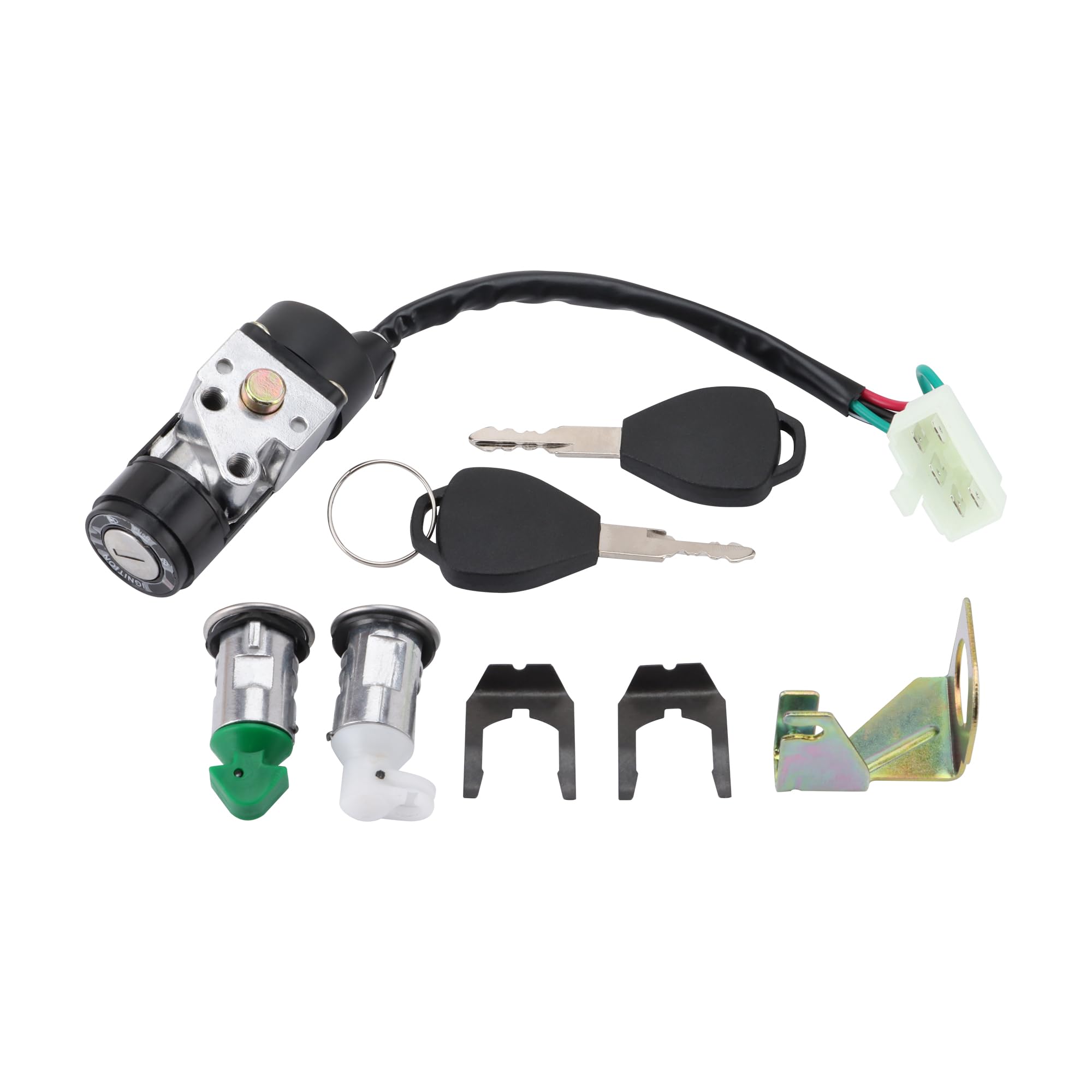 GOOFIT 5-Wire Ignition Key Switch Assy Replacement For 49cc 50cc Scooter Moped