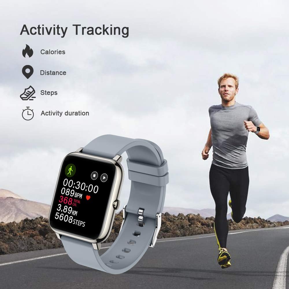 Judneer P22B smartwatch grigio sportivo