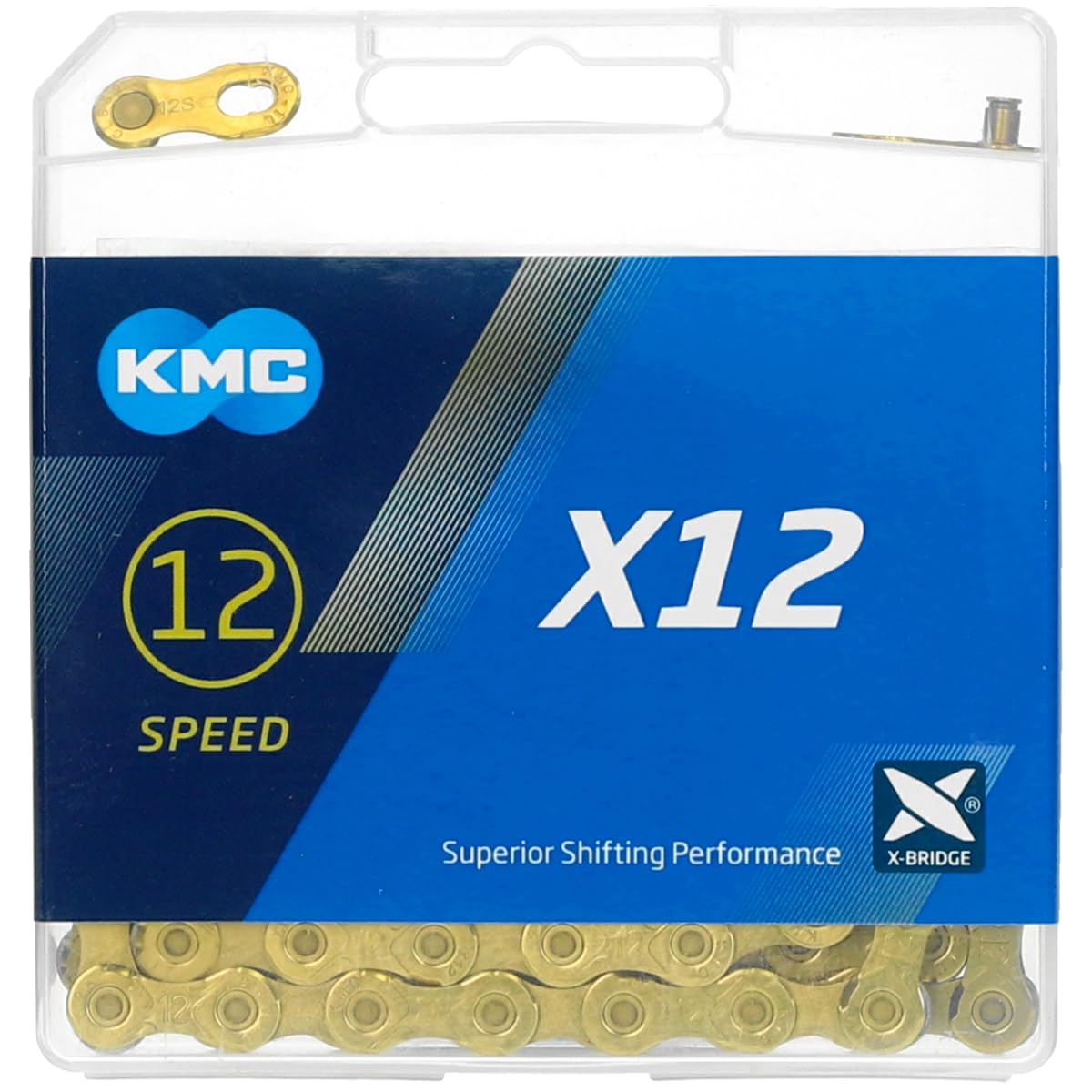 KMC X12 12 Speed Chain, 126 Link, Ti-Ni Gold