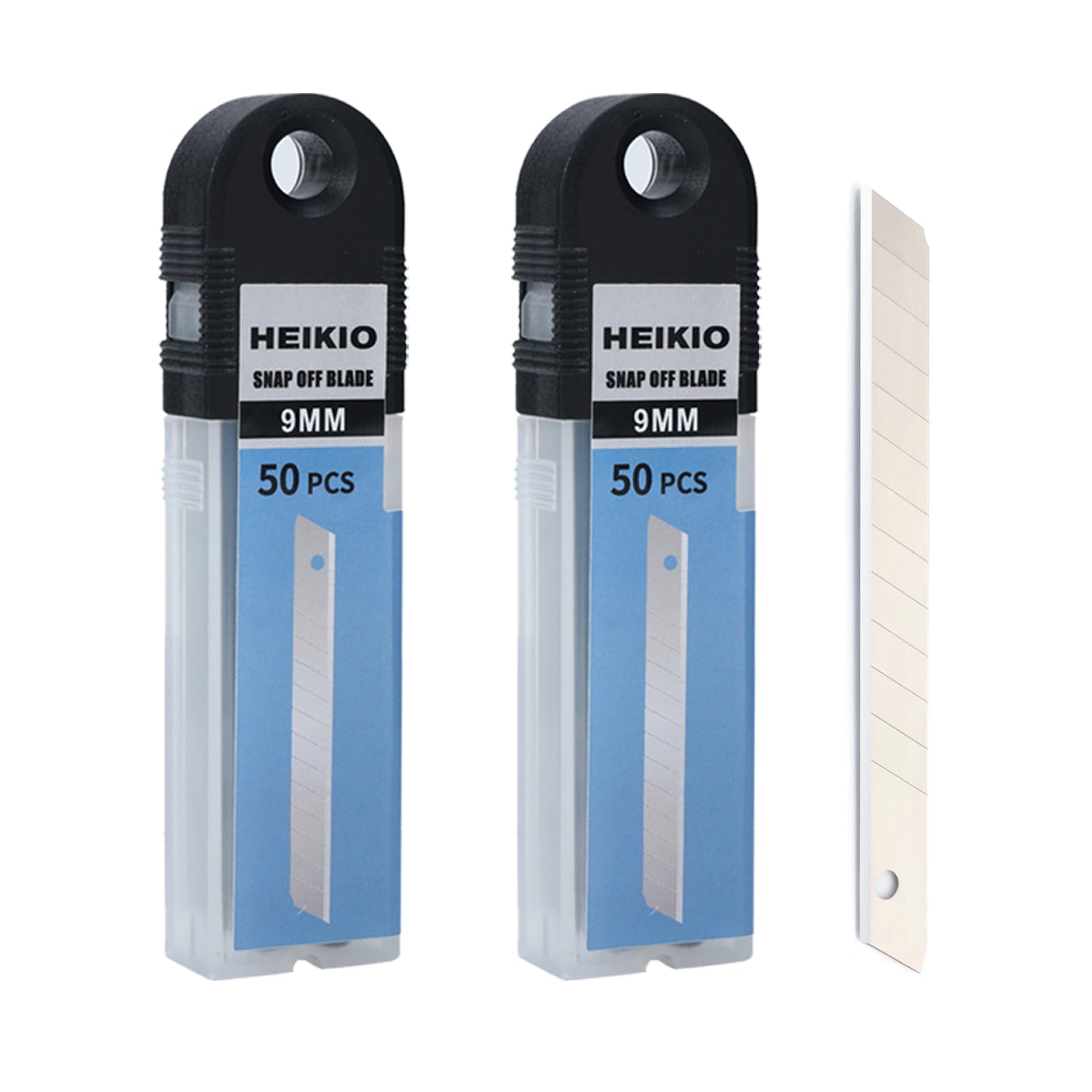 Photo 1 of 9mm Snap-off Blades, 100-pack, 60 Degree Cutting Angle, Replacement Blades for 9mm Utility Knives and Box Cutters, Quality Steel Made and Sharp