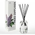 BITSOTA Reed Diffuser Set, 3.52 oz Lavender Eucalyptus Scented Diffuser with Sticks Home Fragrance Reed Diffuser for Bathroom Shelf Decor, Ideal Gift for Woman