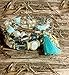 My Best Friend Forever Boho Chic Friendship Bracelet Stack- Handmade Blue and Gold Tassel Charm Bohemian Bracelet Jewelry- Women Multilayer Beads Bangle Tassels Bracelet Gift for Women
