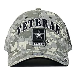 US Army Veteran Hat Army Military Official Licensed