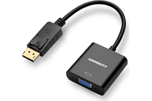 AIMHDUTY Displayport to VGA Adapter, Gold Plated DP Male to VGA Female Converter comptiable with Computer, Desktop, Laptop, P