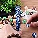 AUSTOR 50 Pieces 6 Sided Game Dice Set 5 Pearl Colors Round Edges Dice for Tenzi, Farkle, Yahtzee, Bunco or Teaching Math with Velvet Pouch
