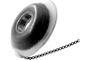 LA MIERE 1 Roll Orthodontic Rubber Chains, Braces Power Chains consisted force in closed, short, long 15'' spools (long, 0.166’’(4.2mm), Deep Black)