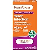 FemiClear 2-Day Dose Yeast and Itch Ointment, for Moderate to Intense Symptoms, Made with All-Natural and Organic Ingredients, Plus External Anti-Itch Ointment for Soothing Care