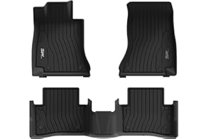 3W Floor Mats Compatible for Benz C-Class 2022-2024 2025 TPE All Weather Custom Fit Floor Liner for Benz C Class 1st and 2nd Row Car Mats (for Sedan Only), Black