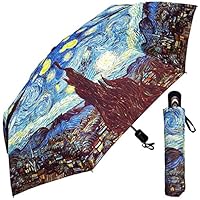 Umbrella - Fine Art Design: Starry Night by Van Gogh - 42" - with Matching case