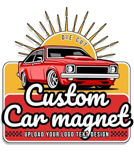Custom Car Magnets - 16x22 Inch Rectangle 2-Pack | Personalized Text & Image Upload | USA Made