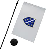 AZ FLAG Bosnia and Herzegovina Table Flag 5x8in 21x14 cm Polyester with Base view 3