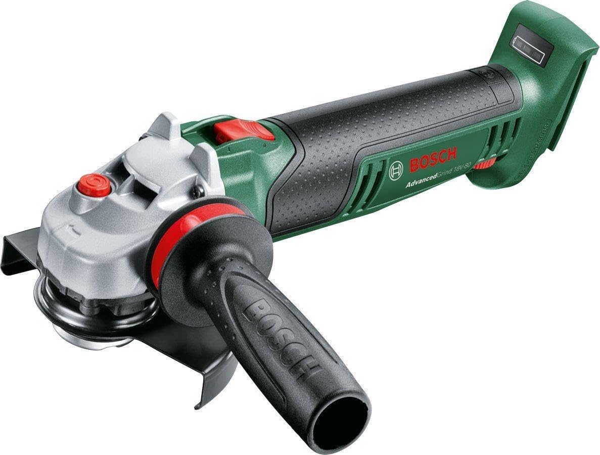 Bosch Akku-Kompakt-Winkelschleifer AdvancedGrind 18V-80 (Ohne Akku; 18 Volt System; zum Schleifen, Trennen und Bürsten in verschiedenen Materialien; im Karton)