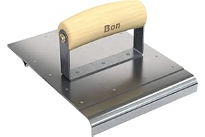 Bon 22-655 6-Inch by 8-Inch Combination Edger and Groover, 3/8-Inch Radius, Wood Handle, Stainless Steel