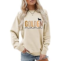ESIKAH Golden Mama Sweatshirt Golden Retriever Sweater Funny Dog ...
