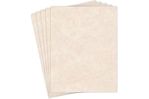 S SUPERFINE PRINTING Natural Cream Stationery Parchment Paper – Great for Writing, Certificates, Menus and Wedding Invitations | 24Lb Bond Paper | 8.5 x 11” | 50 Sheets/Pack