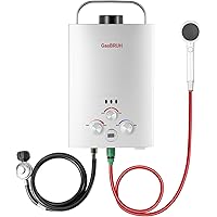 Tankless Water Heater Outdoor, 1.58 GPM, 6L Portable Propane Camping Water Heater with Overheating Protection for Indoor,RV,C
