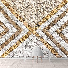 Wall Mural Realistic Rock Colorful Bricks Removable Self-Adhesive Large Wallpaper - 66x96 inches