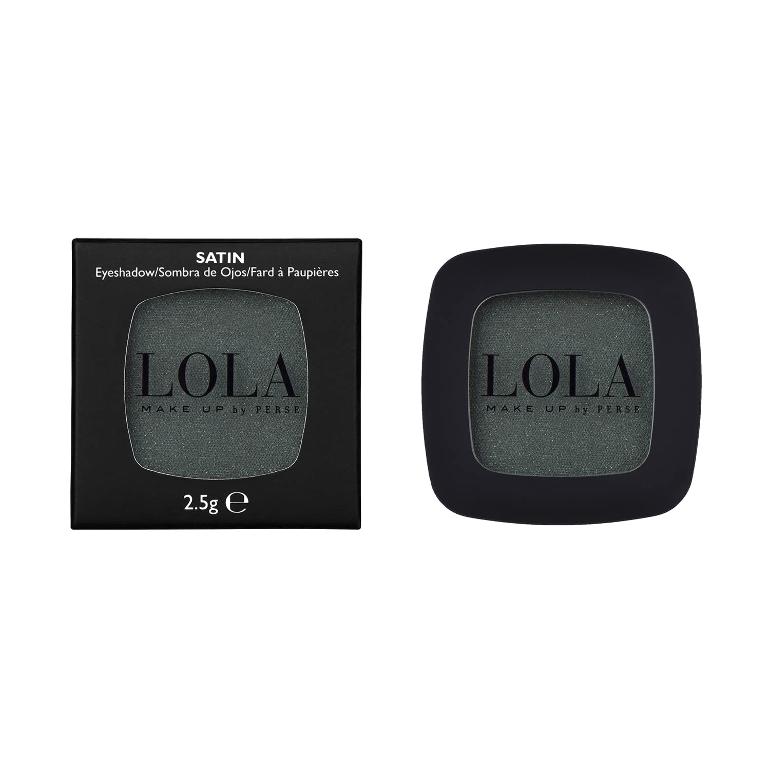 Lola Make-Up Mono Eyeshadow, Dark Green, Satin, Rich Intense Pigmentation, High Coverage, Use Wet & Dry, All Skin Tone, Mineral Oil Free, Vegan & Cruelty Free, No. 003