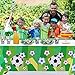 DUOCUTE Soccer Party Supplies 102PCS Sports Themed Children Birthday Paper Dinnerware Set Includes 9