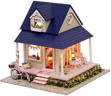 Amazon Com Unionm Doll House Diy 3d Wooden Angel Bicycle Villa