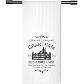 TSOTMO Grantham Spill The Tea Dowager Countess of Grantham Lady Violet Tea House Kitchen Towel Dish Towel Tea Towel (Grantham Towel)