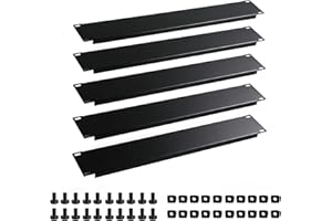 YuPinDiZu 5 Pack of 2U Blank Panel - Metal Rack Mount Filler Panel for 19in Server Rack Cabinet or Enclosure (2U Blank Panel)