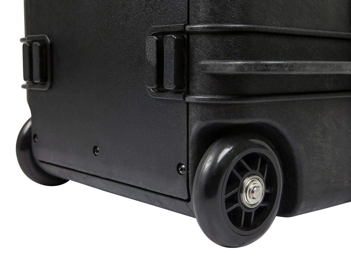 Monoprice Weatherproof Hard Case - 22 x 14 x 10 Inches, With Wheels and Customizable Foam, Shockproof, IP67, Ultraviolet And Impact Resistant Material, Black - Pure Outdoor Collection