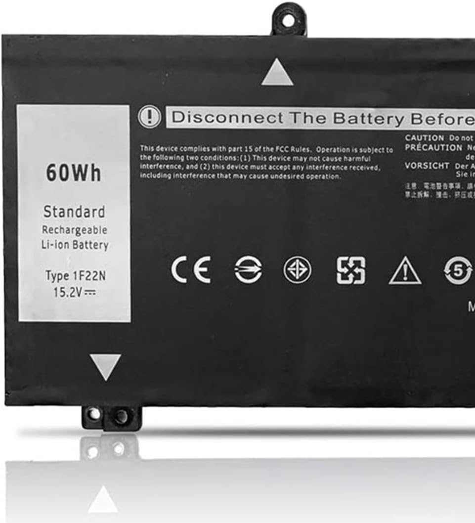ASKC Battery Compatible with 1F22N Dell Alienware M15 M17 R1 G7 7590 7790 G5 5590-D2783W D2743B D2865B D2863W D2842W D2843W Series JJPFK 0JJPFK HYWXJ 0HYWXJ XRGXX 06YV0V 60Wh - Image 3