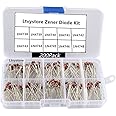 Zener Diodes Kit, 1W Power Diode Assorted Assortment Box Kit Set (8.2V/9.1V/10V/11V/12V/13V/15V/16V/18V/22V), Range 1N4738~1N4748,Pack of 200, By Ltvystore