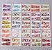 WOKOTO 50 Sheets Big Flower Image Nail Art Stickers Water Transfer Decals With 1 Pcs Anti-Static Tweezers And Nail Files Nail Art Decoration Tool Kit