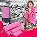 Relefree Premium Microfiber Towel for Travel, Sports & Outdoors FREE Hand/Face Towel & Mesh BAG, Antibacterial Quick-dry (Pink)