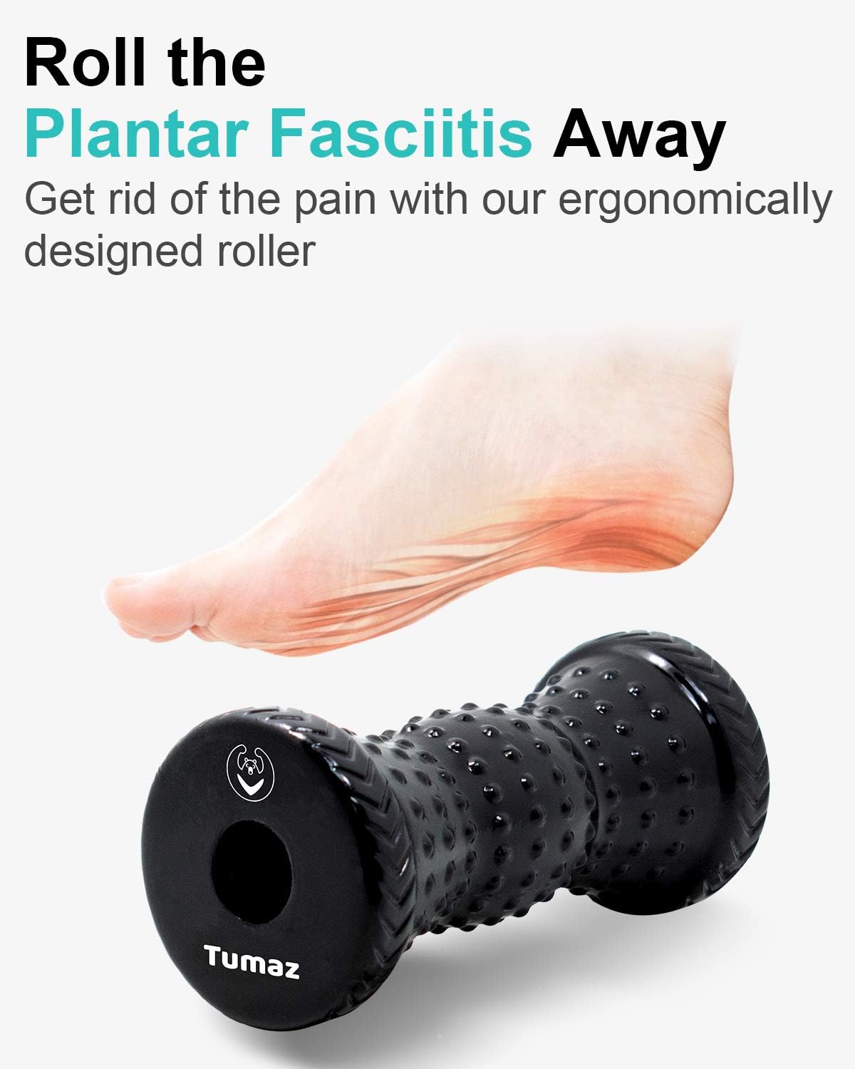 Tumaz Foot Roller, Ergonomic Designed Plantar Fasciitis Massage Roller for Relieving Plantar Fasciitis, Foot Arch Pain, Myofascial Pain Syndrome: Health & Personal Care