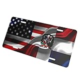American Flag and Dominican Republic Flag License