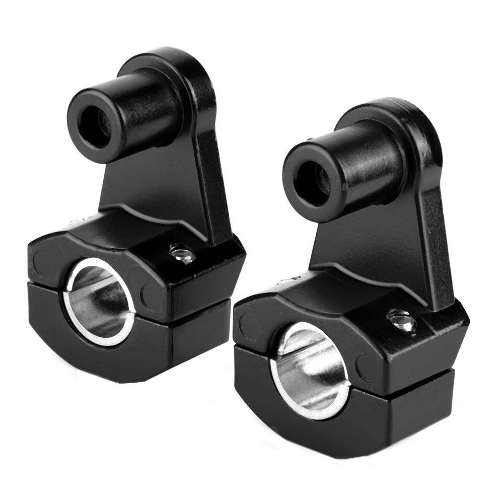 Motorcycle Handlebar Riser, 1 Pair Motorcycle Handlebar Clamps, Aluminium Alloy Riser Bar Clamps, 22 mm or 28 mm Handle Bar Riser Mount Clamp, for Motorcycle ATV Dirt Bike (Black)