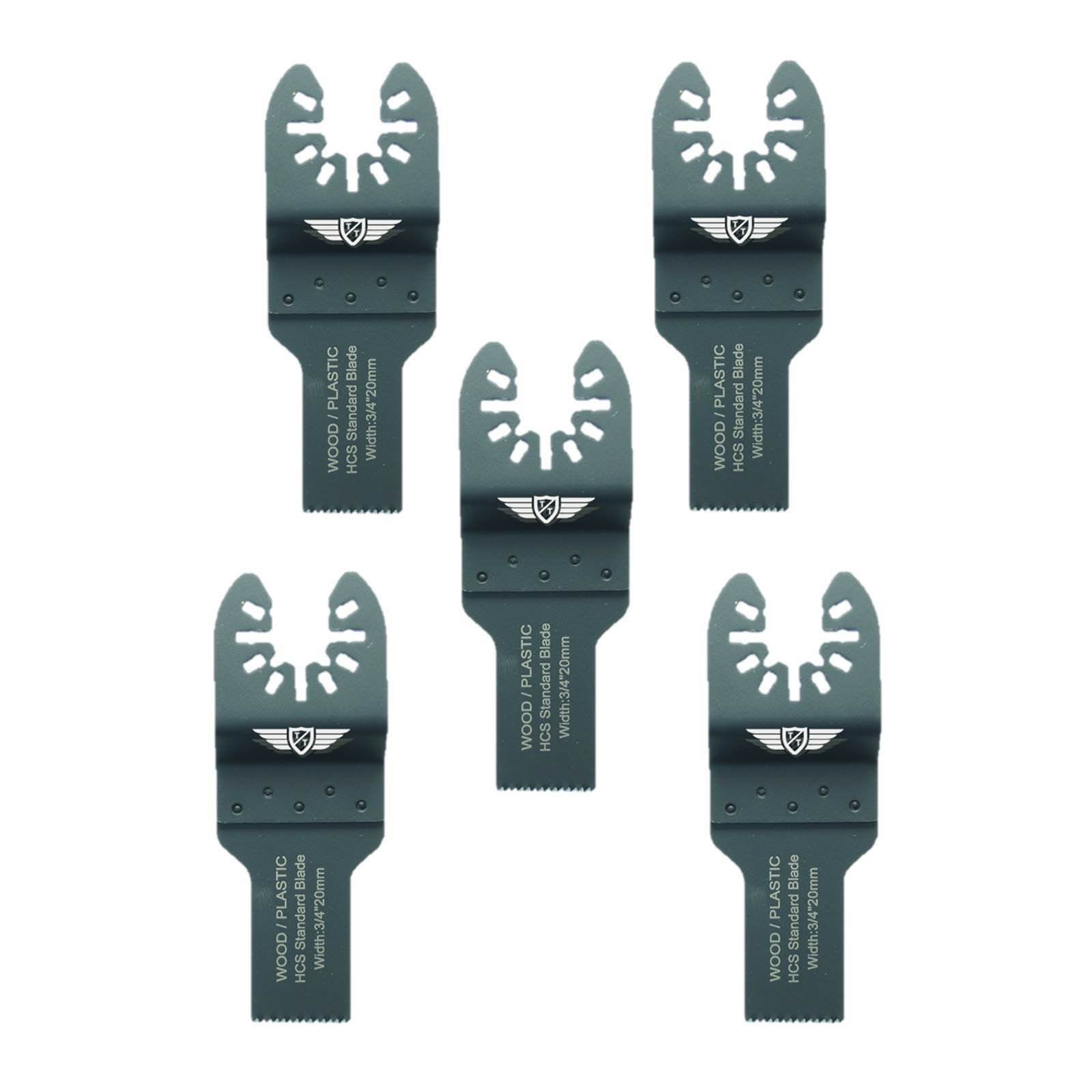 5 x 20mm TopsTools FA20F_5 Fast Fit Wood Cutting Blades Compatible with Dewalt Stanley Black and Decker Bosch Fein (Non-StarLock) Makita Milwaukee Parkside Ryobi Worx (Fast Change) Multi Tool