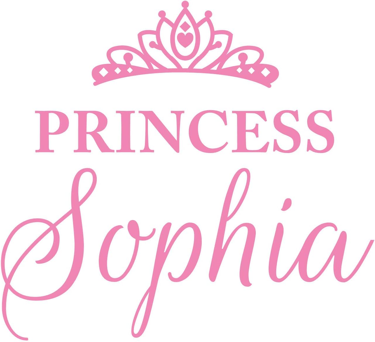 Princess Sophia Wall Decal is a Vinyl Wall Decal Displaying a Room Girl Decor, a Great Wall Art, Name Sign or Accessories for a Girl Bedroom, Similar to Stickers and Posters - Soft Pink